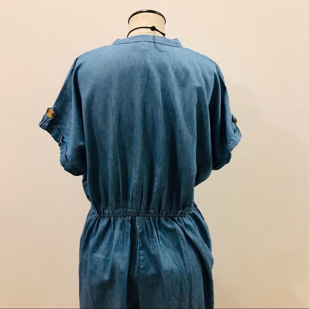 Vintage style Julia chambray jumpsuit. Size L. Excellent used condition - Picture 7 of 12
